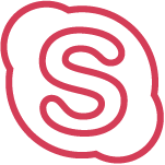 skype logo rojo
